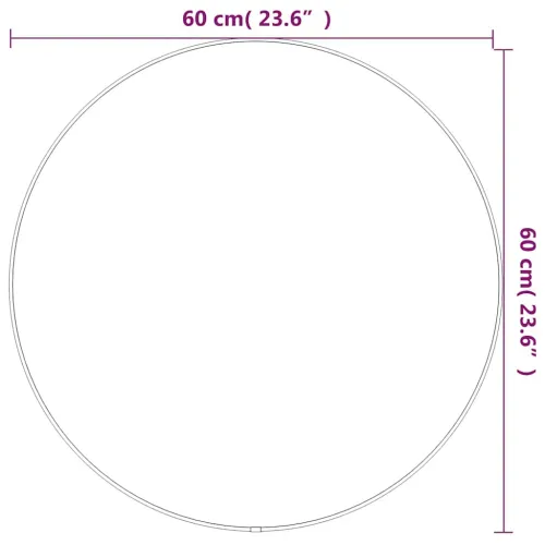 Zidno ogledalo zlatno Ø 60 cm okruglo Cijena