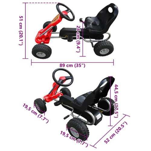Go Kart Auto s Pedalama Crveni - Crvena Cijena