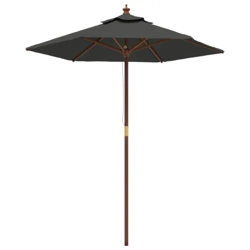 Vrtni suncobran s drvenim stupom antracit 196 x 231 cm - Antracit Cijena