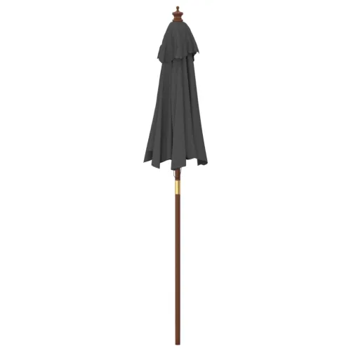 Vrtni suncobran s drvenim stupom antracit 196 x 231 cm - Antracit Cijena