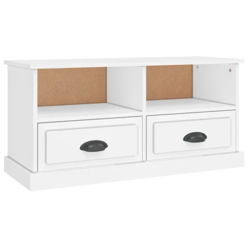 TV ormarić bijeli 93 x 35,5 x 45 cm od konstruiranog drva - Bijela 1 Cijena