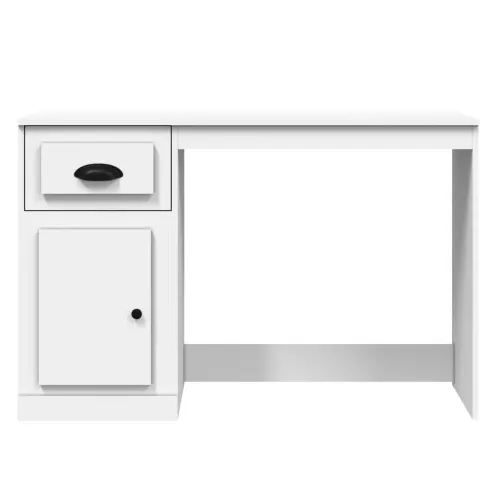 Radni stol s ladicom bijeli 115 x 50 x 75 cm konstruirano drvo - Bijela Bijela Cijena