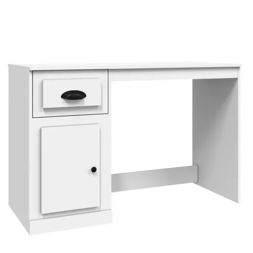 Radni stol s ladicom bijeli 115 x 50 x 75 cm konstruirano drvo - Bijela Bijela Cijena