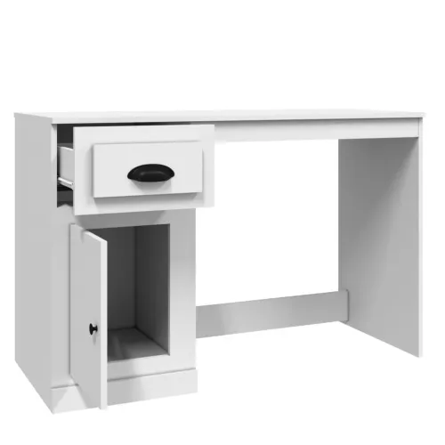 Radni stol s ladicom bijeli 115 x 50 x 75 cm konstruirano drvo - Bijela Bijela Cijena