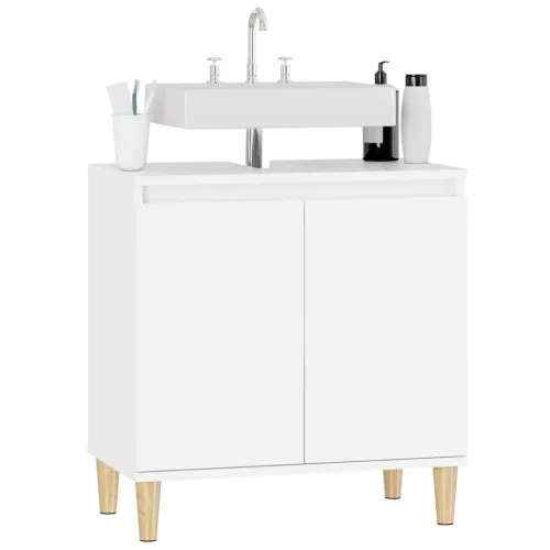 Ormarić za Lavabo - Umivaonik bijeli 58 x 33 x 60 cm konstruirano drvo - Bijela Cijena