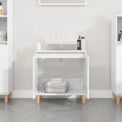 Ormarić za Lavabo - Umivaonik bijeli 58 x 33 x 60 cm konstruirano drvo - Bijela Cijena