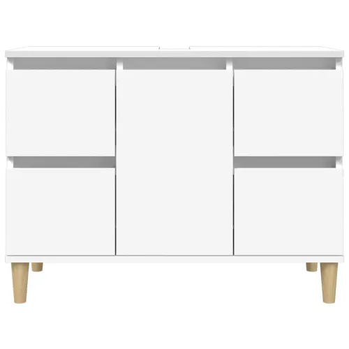 Ormarić za Lavabo - Umivaonik bijeli 80 x 33 x 60 cm konstruirano drvo - Bijela Cijena