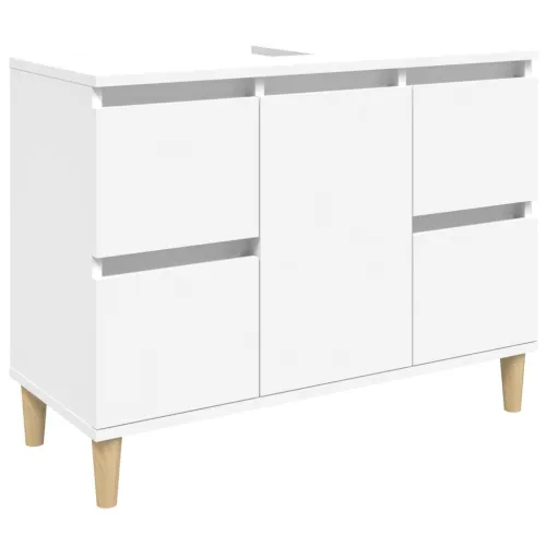 Ormarić za Lavabo - Umivaonik bijeli 80 x 33 x 60 cm konstruirano drvo - Bijela 1 Cijena