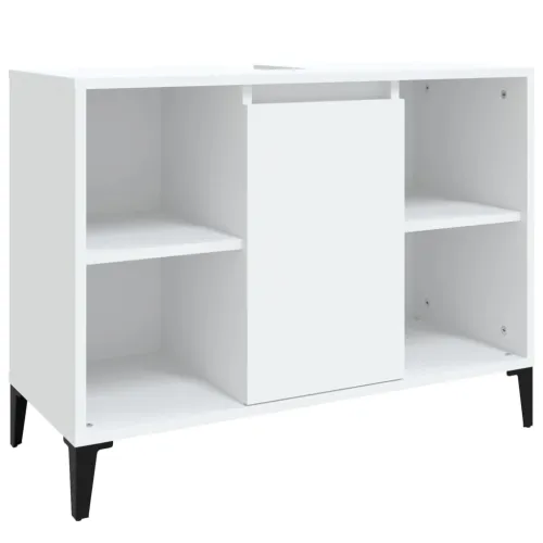 Ormarić za Lavabo - Umivaonik bijeli 80 x 33 x 60 cm konstruirano drvo - Bijela Cijena