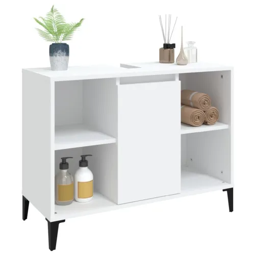Ormarić za Lavabo - Umivaonik bijeli 80 x 33 x 60 cm konstruirano drvo - Bijela Cijena