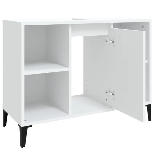 Ormarić za Lavabo - Umivaonik bijeli 80 x 33 x 60 cm konstruirano drvo - Bijela Cijena
