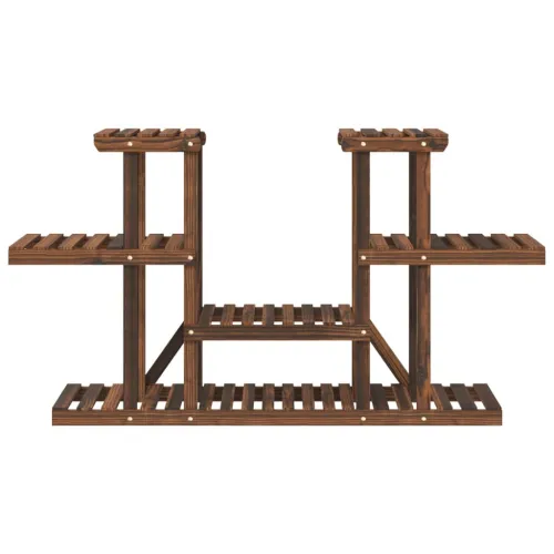 Stalak za cvijeće 110 x 25 x 73 cm od masivne jelovine - Smeđa 110 x 25 x 73 cm Cijena
