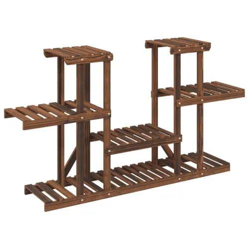 Stalak za cvijeće 110 x 25 x 73 cm od masivne jelovine - Smeđa 110 x 25 x 73 cm Cijena