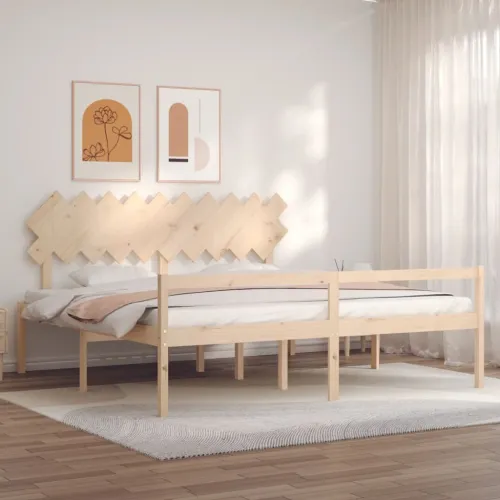 Krevet za starije s uzglavljem 200x200 cm od masivnog drva - Prirodna 200 x 200 cm Cijena