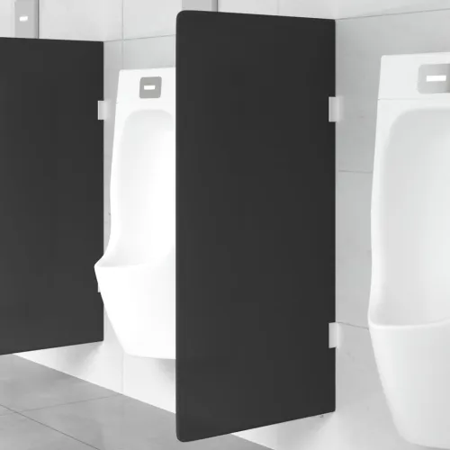 Zidna pregrada za pisoar crna 90 x 40 cm od kaljenog stakla - Crna Cijena