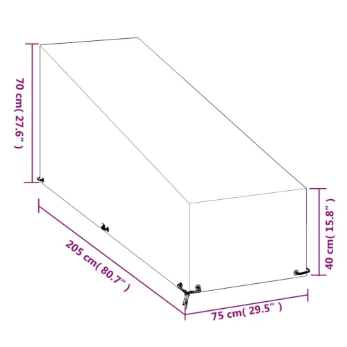 Navlake za ležaljku 2 kom s 12 ušica 205x75x40/70 cm polietilen - 205 x 75 x 40/70 cm 2 Cijena
