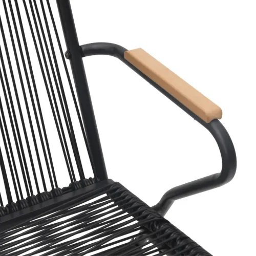 Vrtna garnitura - 5-dijelni vrtni blagovaonski set od PVC ratana crni - Dužina stola 160 cm 4 Cijena
