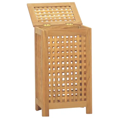 Košarica za rublje Prirodna Čvrsto teak drvo - 35 x 25 x 60 cm bez platnene torbe Cijena