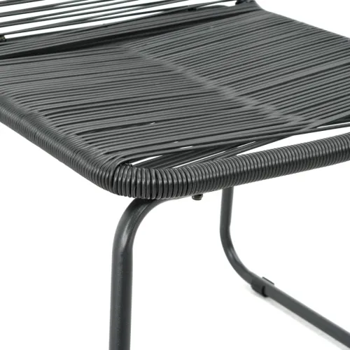 Vrtna garnitura - 5-dijelni vrtni blagovaonski set od PVC ratana crni - Crna Dužina stola 79 cm 4 Cijena