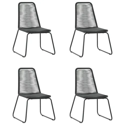 Vrtna garnitura - 5-dijelni vrtni blagovaonski set od PVC ratana crni - Crna Dužina stola 79 cm 4 Cijena