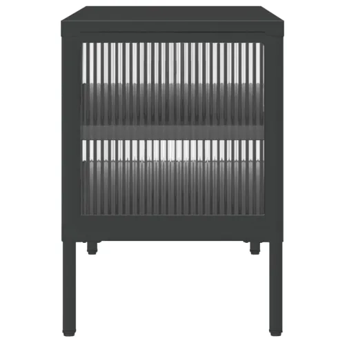 TV ormarić crni 105 x 35 x 50 cm od stakla i čelika Cijena