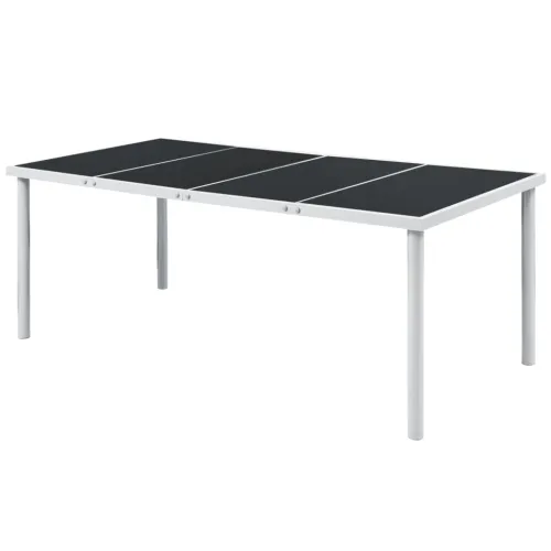 Vrtni stol 190 x 90 x 74 cm crni čelični - 190 cm Cijena