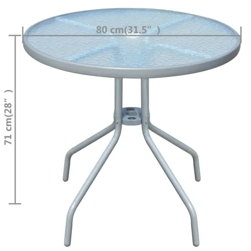 Bistro stol od čelika sivi 80 x 71 cm - 80 x 71 cm Cijena