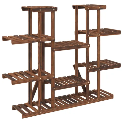 Stalak za cvijeće 110 x 25 x 110,5 cm od masivne jelovine - Smeđa 110 x 25 x 110.5 cm Cijena