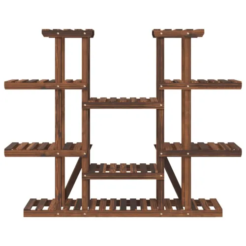 Stalak za cvijeće 110 x 25 x 110,5 cm od masivne jelovine - Smeđa 110 x 25 x 110.5 cm Cijena