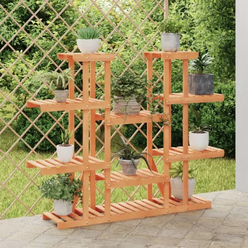 Stalak za cvijeće 110 x 25 x 110,5 cm od masivne jelovine - Svjetlosmeđa 110 x 25 x 110.5 cm Cijena
