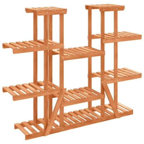 Stalak za cvijeće 110 x 25 x 110,5 cm od masivne jelovine - Svjetlosmeđa 110 x 25 x 110.5 cm Cijena