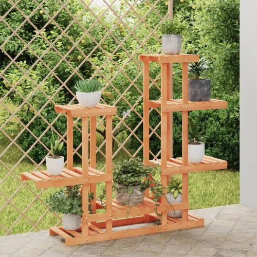 Stalak za cvijeće 95 x 25 x 96 cm od masivne jelovine - Svjetlosmeđa 95 x 25 x 96 cm Cijena