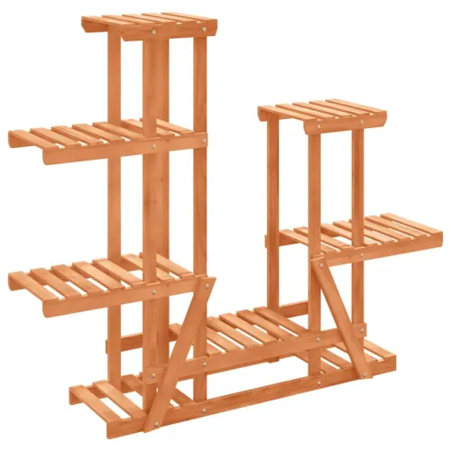Stalak za cvijeće 95 x 25 x 96 cm od masivne jelovine - Svjetlosmeđa 95 x 25 x 96 cm Cijena