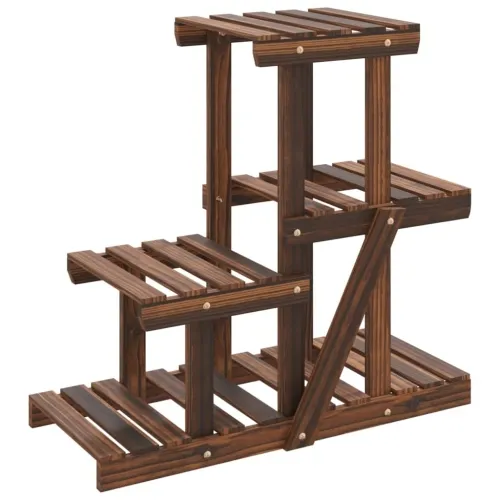 Stalak za cvijeće 58 x 25 x 51 cm od masivne jelovine - Smeđa 58 x 25 x 51 cm Cijena
