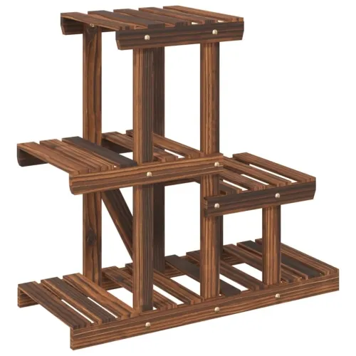 Stalak za cvijeće 58 x 25 x 51 cm od masivne jelovine - Smeđa 58 x 25 x 51 cm Cijena