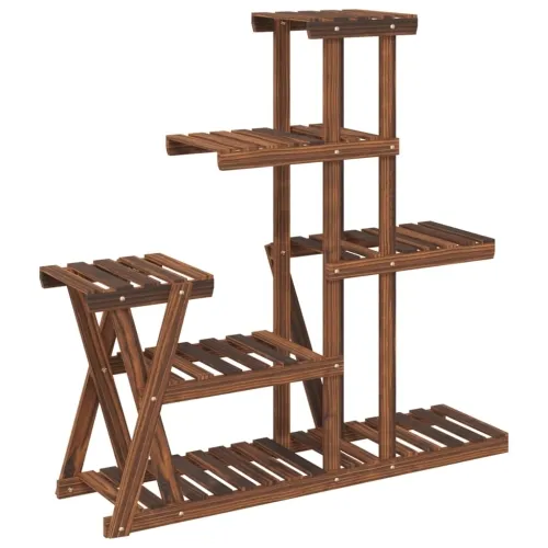 Stalak za cvijeće 95 x 25 x 96 cm od masivne jelovine - Smeđa 25 x 95 x 96 cm Cijena