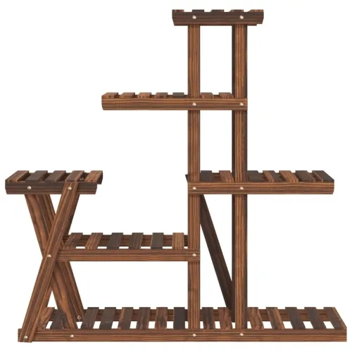 Stalak za cvijeće 95 x 25 x 96 cm od masivne jelovine - Smeđa 25 x 95 x 96 cm Cijena