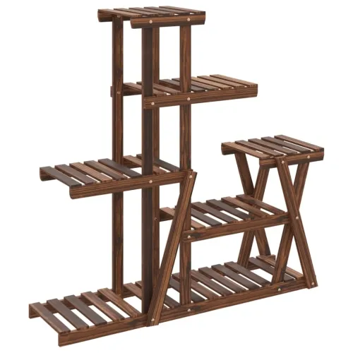 Stalak za cvijeće 95 x 25 x 96 cm od masivne jelovine - Smeđa 25 x 95 x 96 cm Cijena