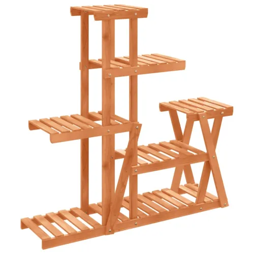 Stalak za cvijeće 95 x 25 x 96 cm od masivne jelovine - Svjetlosmeđa 25 x 95 x 96 cm Cijena