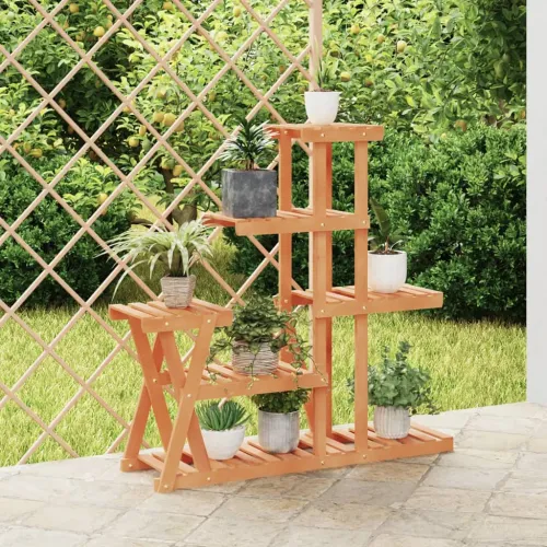 Stalak za cvijeće 95 x 25 x 96 cm od masivne jelovine - Svjetlosmeđa 25 x 95 x 96 cm Cijena