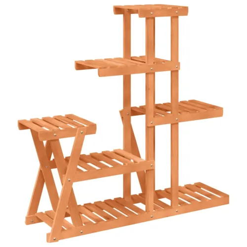 Stalak za cvijeće 95 x 25 x 96 cm od masivne jelovine - Svjetlosmeđa 25 x 95 x 96 cm Cijena