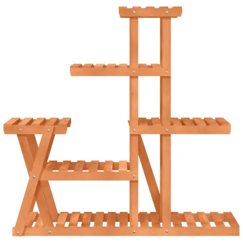 Stalak za cvijeće 95 x 25 x 96 cm od masivne jelovine - Svjetlosmeđa 25 x 95 x 96 cm Cijena