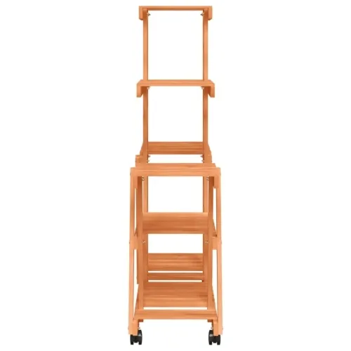 Stalak za cvijeće s kotačima 95x25x101 cm od masivne jelovine - Svjetlosmeđa 25 x 95 x 101 cm Cijena
