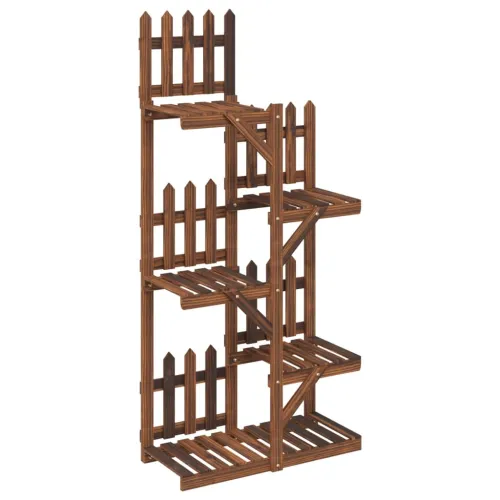 Stalak za cvijeće 60 x 25 x 130 cm od masivne jelovine - Smeđa 60 x 25 x 130 cm Cijena