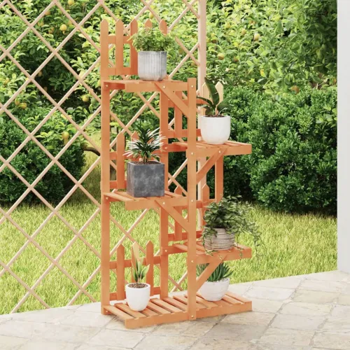 Stalak za cvijeće 60 x 25 x 130 cm od masivne jelovine - Svjetlosmeđa 60 x 25 x 130 cm Cijena