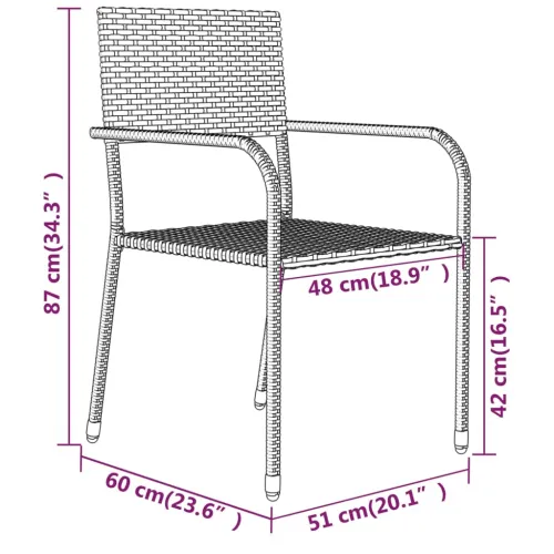 Vrtna garnitura - 3-dijelni vrtni blagovaonski set sivi - Siva Dužina stola 80 cm 2 Cijena