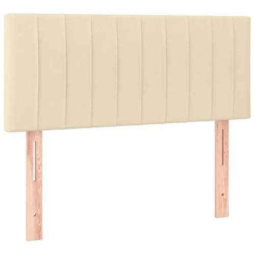 Boxspring - Krevet s oprugama i madracem krem 90 x 190 cm od tkanine - Krema 90 x 190 cm Okomite pruge Krema Cijena