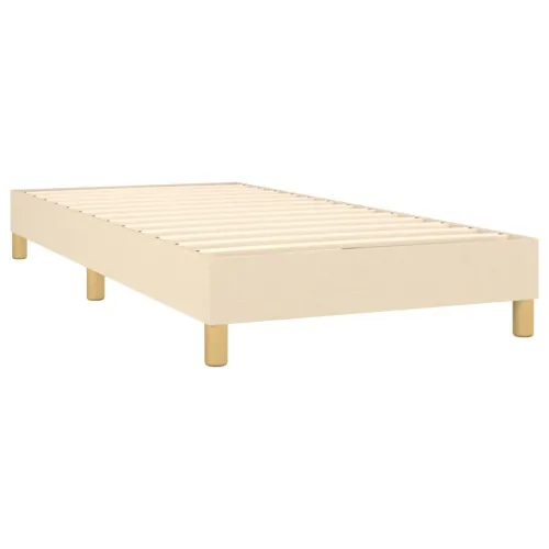 Boxspring - Krevet s oprugama i madracem krem 90 x 190 cm od tkanine - Krema 90 x 190 cm Okomite pruge Krema Cijena