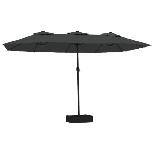 Dvostruki vrtni suncobran s LED svjetlima antracit 449 x 265 cm - Antracit 1 Cijena