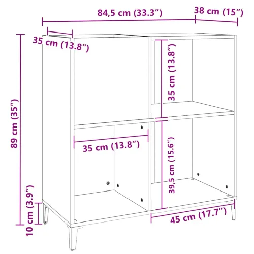 Ormarić za ploče boja hrasta 84,5x38x89 cm konstruirano drvo - sonoma hrast Cijena
